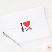 Sticker Carré J'aime Bach (Enveloppe)