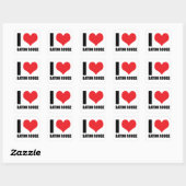 Sticker Carré J'aime Baton Rouge (Feuille)