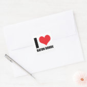 Sticker Carré J'aime Baton Rouge (Enveloppe)
