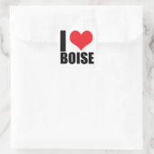Sticker Carré J'aime Boise (Sac)