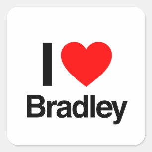 Sticker Carré j'aime bradley