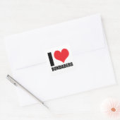 Sticker Carré J'aime Bundaberg (Enveloppe)