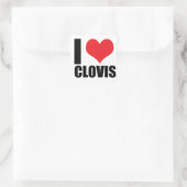 Sticker Carré J'aime Clovis (Sac)