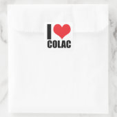 Sticker Carré J'aime Colac (Sac)