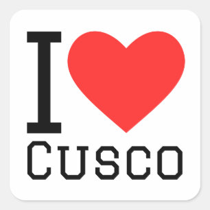 Sticker Carré J'aime Cusco