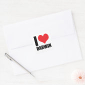 Sticker Carré J'aime Darwin (Enveloppe)