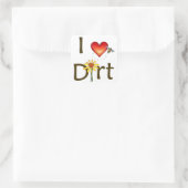 Sticker Carré J'aime Dirt (Sac)