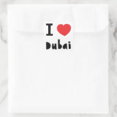 Sticker Carré J'aime Dubaï (Sac)