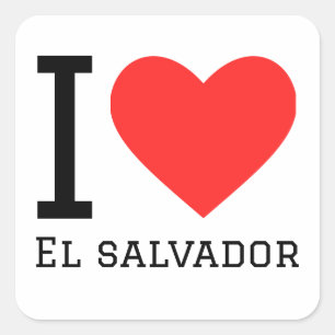 Sticker Carré J'aime el salvador