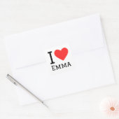 Sticker Carré J'aime emma (Enveloppe)