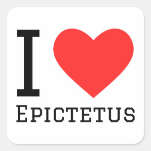 Sticker Carré J'aime Epictetus