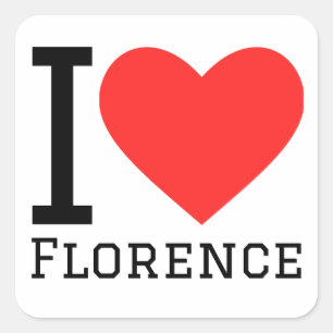 Sticker Carré J'aime Florence