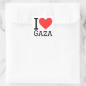 Sticker Carré J'aime gaza (Sac)