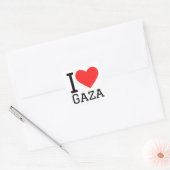 Sticker Carré J'aime gaza (Enveloppe)