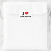 Sticker Carré J'aime Gobbledygook (Sac)