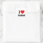Sticker Carré j'aime isabel (Sac)