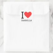 Sticker Carré J'aime isabella (Sac)