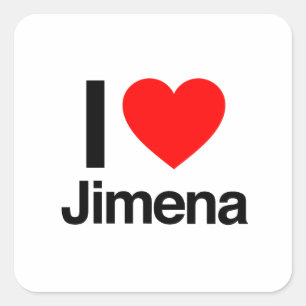 Sticker Carré j'aime jimena