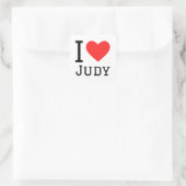 Sticker Carré J'aime judy (Sac)