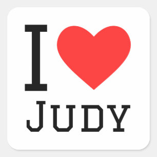 Sticker Carré J'aime judy