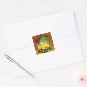 Sticker Carré J'aime juste les ananas... (Enveloppe)