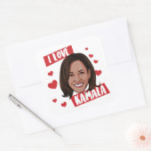 STICKER CARRÉ J'AIME KAMALA (Enveloppe)