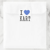 Sticker Carré J'aime KART (Sac)