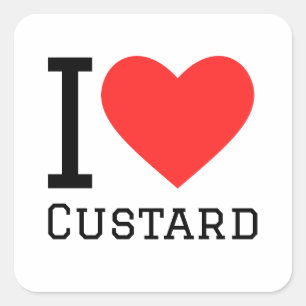 Sticker Carré J'aime la crème