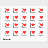 Sticker Carré J'aime la dense (Feuille)