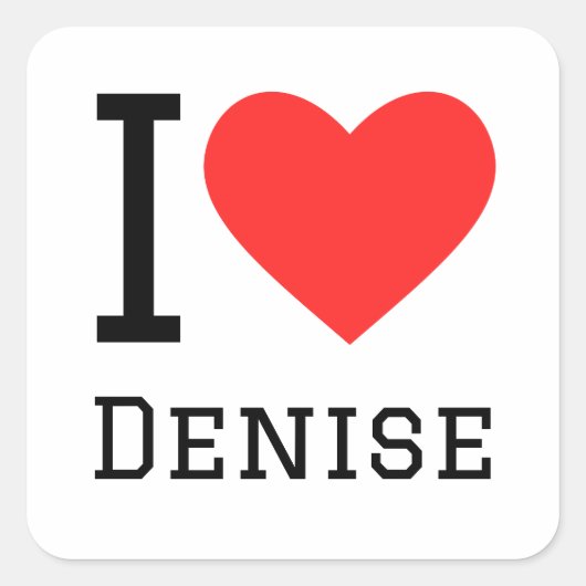 Sticker Carré J'aime la dense (Devant)