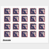 Sticker Carré J'aime la Floride (Feuille)