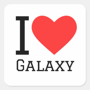 Sticker Carré J'aime la galaxie