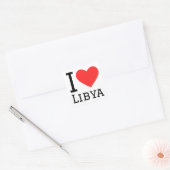 Sticker Carré J'aime la libye (Enveloppe)