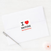 Sticker Carré J'aime la nature (Enveloppe)