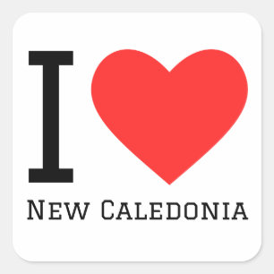 Sticker Carré J'aime la Nouvelle-Calédonie