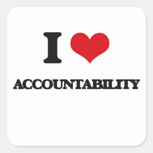 Sticker Carré J'aime la responsabilité