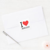 Sticker Carré J'aime l'abricot (Enveloppe)