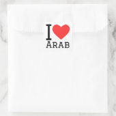 Sticker Carré J'aime l'arabe (Sac)