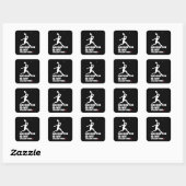 Sticker Carré J'aime le badminton Stylish blinton silhouette (Feuille)