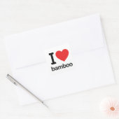 Sticker Carré J'aime le bambou (Enveloppe)