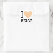 Sticker Carré J'aime le beige (Sac)