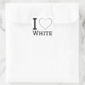 Sticker Carré J'aime le blanc (Sac)