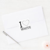 Sticker Carré J'aime le blanc (Enveloppe)