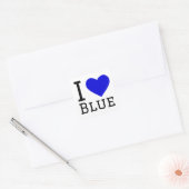 Sticker Carré J'aime le bleu (Enveloppe)