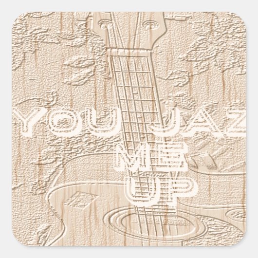 Sticker Carré J'aime le bois brun Hakuna Matata (Devant)