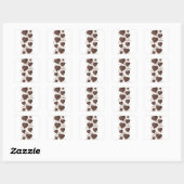 Sticker Carré J'Aime Le Café ! ! (Feuille)