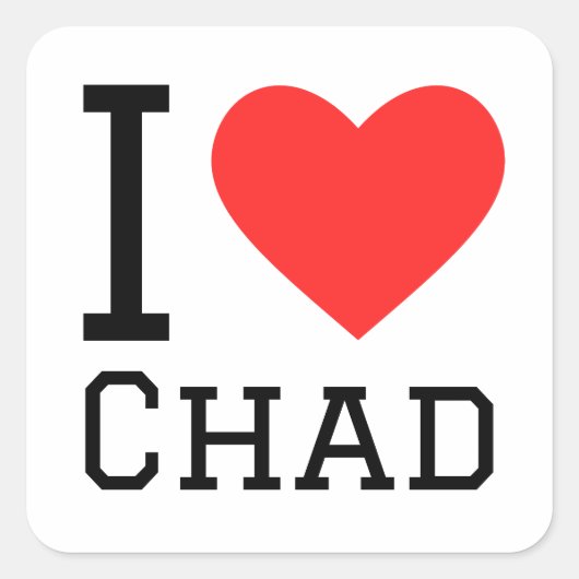 Sticker Carré J'aime le chevalier (Devant)