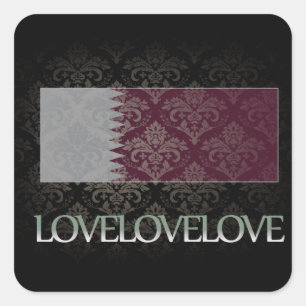 Sticker Carré J'aime le cool du Qatar
