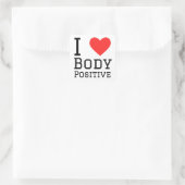 Sticker Carré J'aime le corps positif (Sac)
