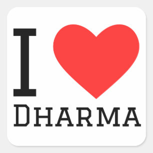 Sticker Carré J'aime le dharma